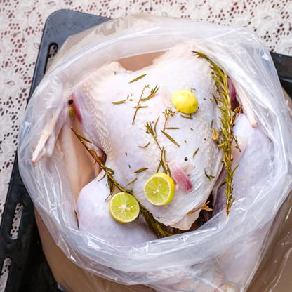 10 Pack Turkey Brine Bag, 5 Gallon Brine Bucket Liner Bag with Chefs Ribbon for Marinating and Brining, 19.6'' x 27.5'' Leak Proof Extra Heavy Duty Brining Bags for Turkey, BUCKET NOT INCLUDED