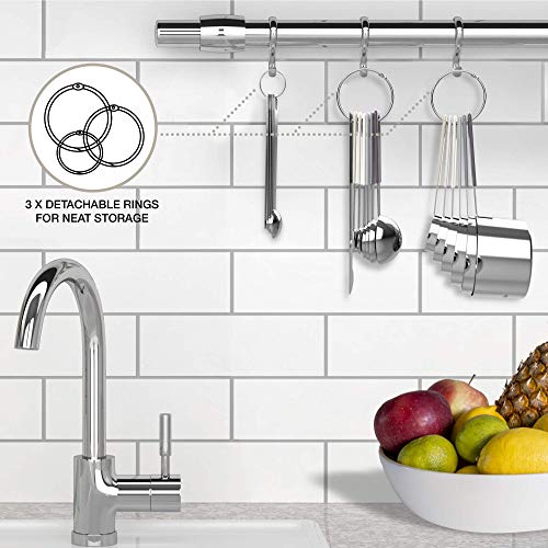 CuttleLab 22-Piece Stainless Steel Measuring Cups and Spoons Set, Tad Dash Pinch Smidgen Drop Mini Measuring Spoons, Measuring Stick Leveler, Measurement Conversion Chart Fridge Magnet, (Charcoal) - color: Charcoal