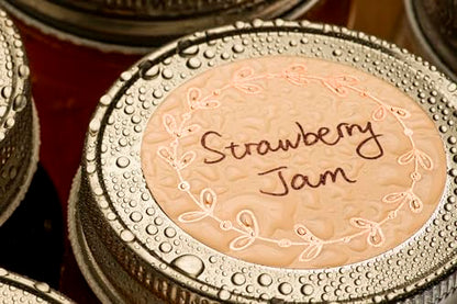 MONEST Waterproof & Oil Resistant Jar & Lid Stickers - Pantry/Canning, Spice & Bottle Labels (Rose Gold Flower) - style: Rose Gold Flower