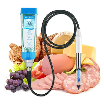 Apera Instruments PH60Z-MT Smart Handheld pH Meter Tester Kit for Raw or Frozen Meats with LabSen 765 pH/Temp. Blade Spear Electrode - style: Meats