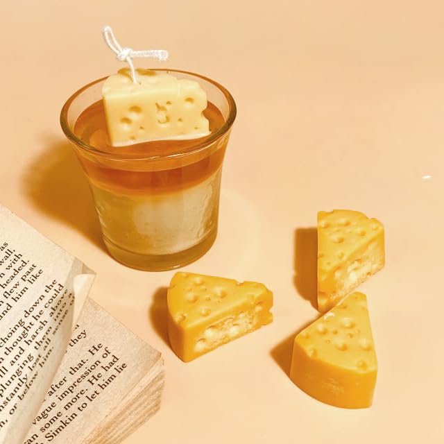 Mini Triangle Cheese Silicone Mold – 3-Cavity Cute Craft Tray for Soap, Wax, Plaster & Candle Making – Small Swiss Cheese Shape Mold for DIY Crafts - size: Cheese (Mini 3-Cavity)