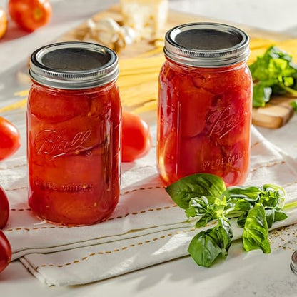 Ball Wide Mouth Clear Glass Canning Quart 32 Oz Mason Jars with Lids, 12 Pack - color: Quart, size: 32 Ounce (Pack of 12)