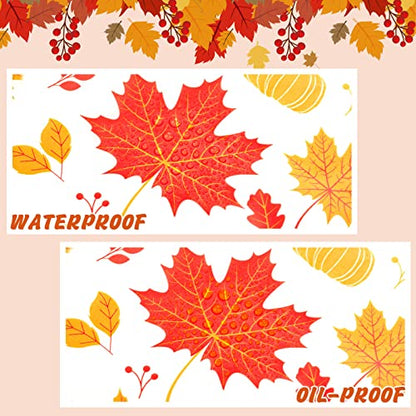 100 Pcs Thanksgiving Day Wax Paper Food Wraps - Sandwich Wrap Paper Deli Wraps, Waterproof Oil-proof Picnic Basket Liners with Maple Leaf Pattern for Kitchen Handmade Food - color: Maple Leaf