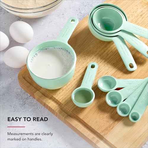 KitchenAid Measuring Cups and Spoon Set, 9 Piece, Spearmint - color: Spearmint
