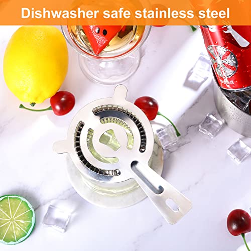 16 Pcs Bar Bartender Strainer Stainless Cocktail Strainers Steel Drink 5.5 in Silver Shaker Ice Bar Shelf for Hawthorne Bartenders Mixologists Drinking Water Filtering