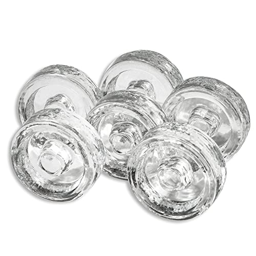Trademark Innovations Glass Fermentation Pickling Jar Weights, Flower Grip Style (Set of 6) - style: Flower Grip