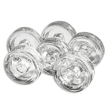 Trademark Innovations Glass Fermentation Pickling Jar Weights, Flower Grip Style (Set of 6) - style: Flower Grip