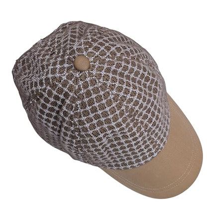 Three Layer Ventilated Beekeeping Veil in Round (3-Layer Hat, Khaki P-Cap) - color: Khaki P-CAP
