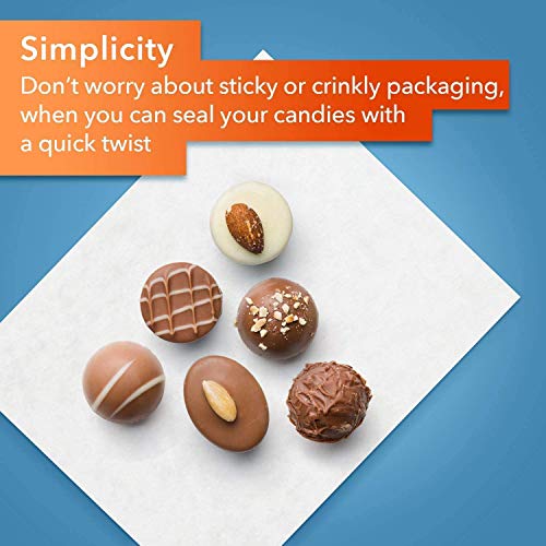 Twisting Wax Paper Sheets for Food (500)– Rectangle Caramel Wrappers Non Stick –Semi Translucent Confectioners Patty Paper