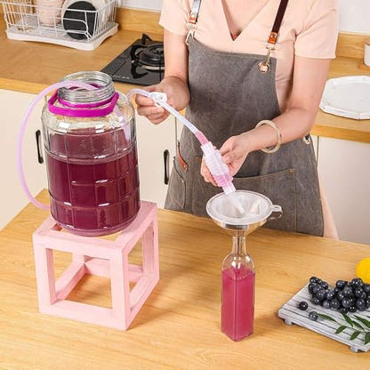 Brew Syphon Tube, 2m Home Brew Beer Siphon Filter, Syphon Pump Manual Soft Pipe Hose Wine Beer Brewing Making Equipment Reused (78.74in)