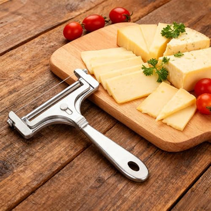 1 Set Cheese Cutter, Stainless Steel Wire Cheese Slicer With 4 Extra Wires, Adjustable Thickness Iron Handheld Cheeses Slicer, Handheld Cheeses Block Cutters for Block Butter Cutter Tools