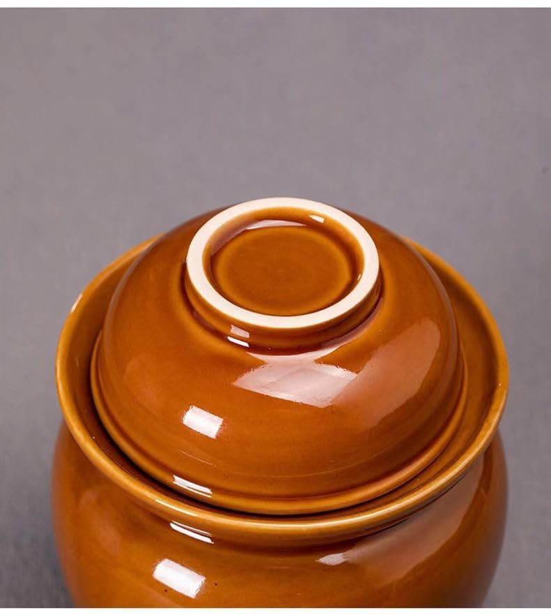 Pickle jar, Fermenting Jar, mini ceramic jar, clay jar, (capacity: 1 pound), household pickle jar. Kimchi Crock