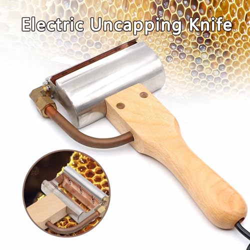 Electric Hot Uncapping Knife Heated Honey Wax Cutter with Constant Temperature Bee Extractor Beekeeping Tools Stainless Steel Blade & Insulated Handle, Beekeeping Honey Harvest Supplies