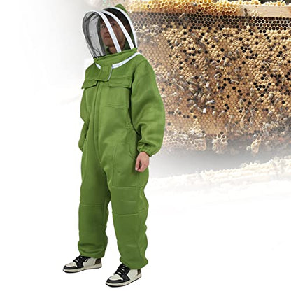 Beekeeping Suit, Bee Keeper Suit, Professional Breathable Full Body Bee Suit with Round Veil Hat for Backyard and Bee Keeper and Backyard Beginner Beekeepers (XL)