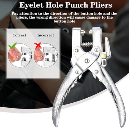 Honoson 3/16 Inch Grommet Tool Kit Eyelet Plier Set Hole Punch Grommet Hand Press Pliers with 200 Pieces of Eyelets for Clothes Shoes Bags(Bronze) - color: Bronze, size: 3/16 Inch