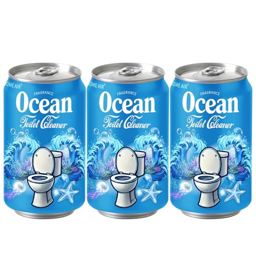 Beverage can Toilet Bowl Cleaner,Septic Toilet Bowl Tablets in Bottles, Automatic Long-Lasting Toilet Cleaner Bottle,Powerfully Cleans and Prevent Stain Build Up (3PCS, Ocean Scent)