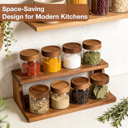 CONNOO 17oz Airtight Glass Spice Jars with Lids (6-Pack) – Thick, Durable Storage for Pantry, Coffee, Sugar & Meal Prep - size: cylindrical/17oz/6pcs