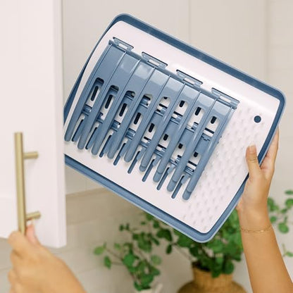 Dr. Brown's Folding Baby Bottle Drying Rack for Easy Storage - Dry Nipples, Pacifiers and Other Baby Essentials, BPA Free - color: Folding Drying Rack