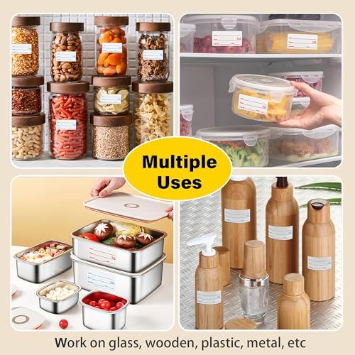 1000Pcs Food Labels, AIMEIKI 2 Rolls 1 x 2 Inch Removable Date Stickers Waterproof Food Storage Stickers for Freezer, Refrigerator, Food Containers Easy Clean No Residue - style: 1x2inch labels