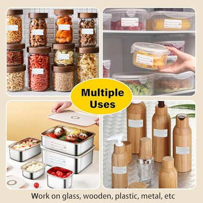 1000Pcs Food Labels, AIMEIKI 2 Rolls 1 x 2 Inch Removable Date Stickers Waterproof Food Storage Stickers for Freezer, Refrigerator, Food Containers Easy Clean No Residue - style: 1x2inch labels