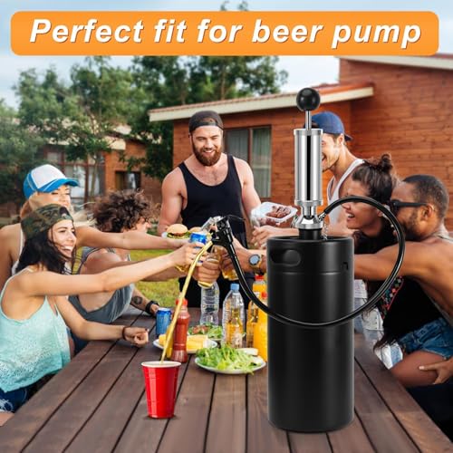 MRbrew 3 FT Keg Tap Line Beer Tubing Replacement Kit for Keg Pump Keg Tap, 3/16" Liquid Line Draft Beer Line with Picnic Tap Faucet Kegerator Dispenser PVC Tubing Kit for Cornelius Keg Beer Dispenser
