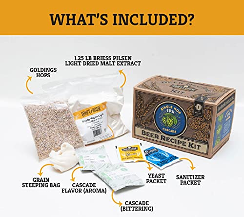 Craft A Brew Recipe Kit - Single Hop IPA Refill - 1 Gallon - Ingredients for Home Brewing Beer - color: Single Hop IPA