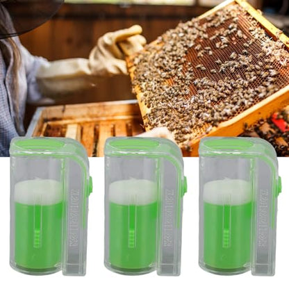 TOPINCN Queen Marking Kit Plastic Queen Bee Marking Cage Queen Marking Marker Bottle One Handed Bee Queen Marker Bottle Beekeeping Tools for Beekeepers(Green)