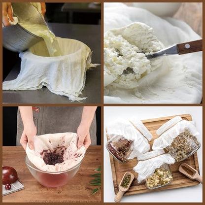10 Pcs Cotton Cheese Cloths,Food Grade Reusable Cheese Cloth Bag For Straining Liquid,Juicing,Cooking (40 * 40cm) - size: 40*40cm