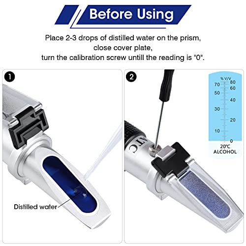 Brix Meter Refractometer 0~90%, LEERCHUANG Handheld Brix Refractometer, High Accurate Brix Measurement with ATC for Fruit, Beverages&Juice, Honey, Maple Syrup, Molasses and Other Sugary Drink… - size: Brix: 0~90%