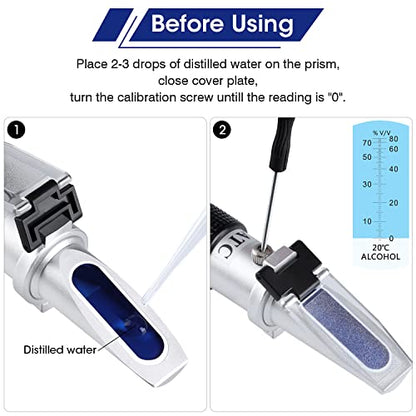 Brix Meter Refractometer 0~90%, LEERCHUANG Handheld Brix Refractometer, High Accurate Brix Measurement with ATC for Fruit, Beverages&Juice, Honey, Maple Syrup, Molasses and Other Sugary Drink… - size: Brix: 0~90%