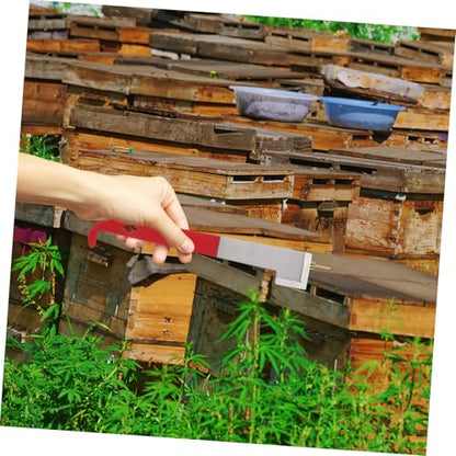Stainless Steel Beekeeper Hive Scraper Tool J Shape Sturdy Beekeeping Equipment for Lifting and Scraping Frames Essential Hive Tool for Honey Harvesting
