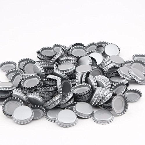 FastRack 144 Oxygen Absorbing Beer Bottle Caps | 26mm Pry-Off Silver Standard Homebrew Bottle Tops for Glass Bottles | PVC-Free Crown Caps for Beer Bottling - color: Silver