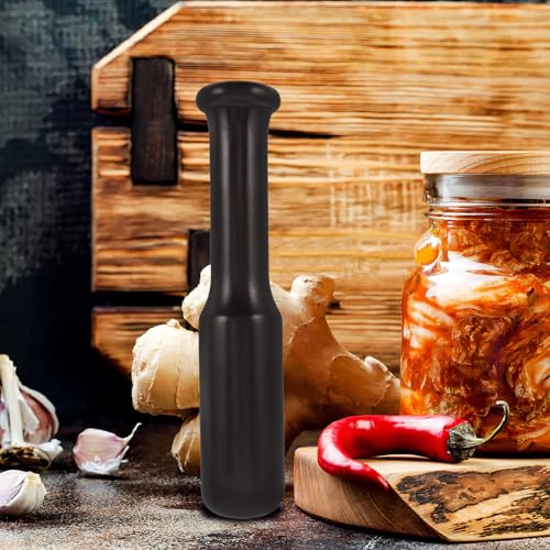 Wooden Sauerkraut Fermentation Pestle: Vegetable Pickle Tamper Grinding Rod - Food Masher Kitchen Gadget Kimchi Cabbage Fermenting Stick, Manual Wood Crusher Tool