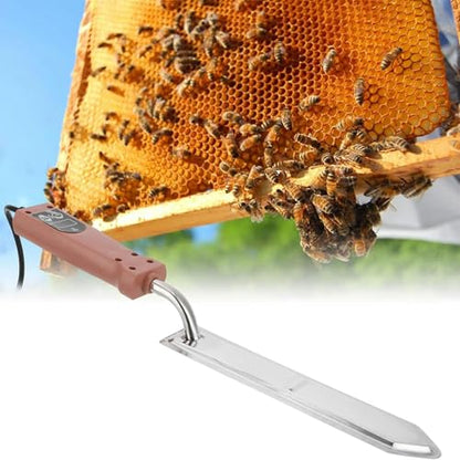 Electric Honey Extractor Uncapping Knife, Stainless Steel Honey Cutter Knife with Temperature Control, Memory Function and Display for Apiary, Beekeeper