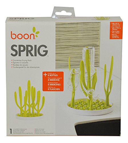 Boon Sprig Countertop Baby Bottle Drying Rack - Nature Inspired Upright Bottle Rack Dryer -Upright Drying Rack for Bottles and Baby Accessories - Baby Bottle-Feeding Supplies - size: 1 Count (Pack of 1)