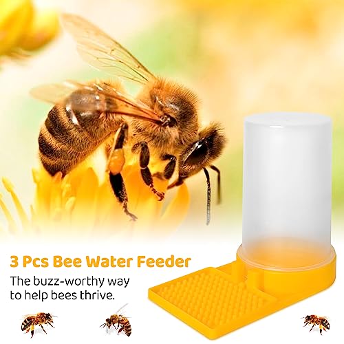3 PCS Bee Water Feeder, Honey Beehive Beekeeping Entrance Feeder, Outdoor Beehive Beekeeping Water Station for Garden, Balcony (3 PCS)