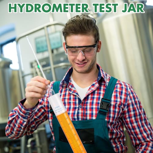 Affrolling 2 Pack 250ml Plastic Graduated Cylinder Hydrometer Test Tube Science Measuring Transparent Durable Lab Tube Milliliter Graduated Cylinder for Test Hydrometer Science Projects