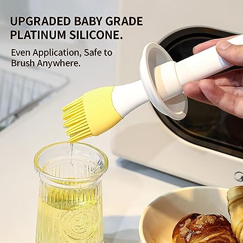 Oil Dispenser with Brush - Glass Olive Oil Dispenser for Kitchen, 3 IN 1 Oil Dispenser Bottle with Silicone Basting Brush for Cooking Vinegar Sauce BBQ Grill Frying (Green) - color: Green, style: 1 Pack