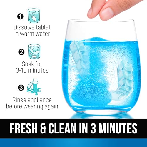 ZENGATE Retainer Cleaner Tablets for Dentures, Retainers, Aligners & Mouth Guards – 240 Denture Cleaning Tablets (8 Month Supply), Removes Plaque, Stains & Odor – FSA HSA Eligible - style: 2 Pack
