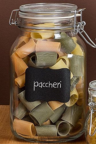 Cestari Large Chalkboard Labels – 54-Pack Black Reusable Jar Labels for Containers, Fancy Rectangle Chalk Stickers for Organizing Kitchen, Pantry, Storage Bins, Jars & More - size: Large