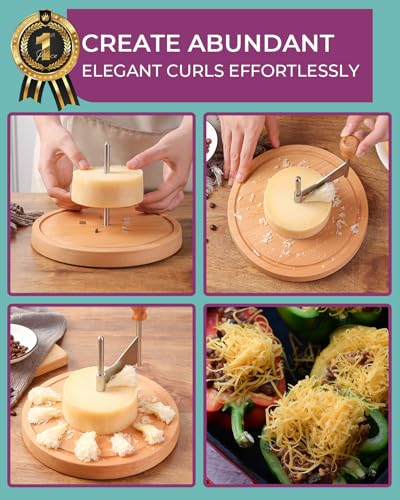 Cheese Curler wheel Stainless Steel Cheese Shaver Wheel for Chocolate & cheese curler flower maker wheel slicer Kitchen Slicer Tool for Home & Commercial Use