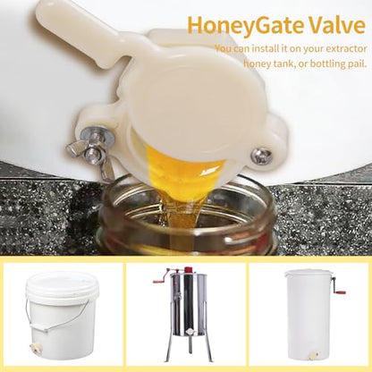 3/5 Pack Honey gate Valve for 5 Gallon Bucket bee hive gate valves for Honey Bucket Honey Extractor Tap Beekeeping Supplies