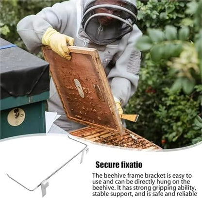 Beehive Frame Holder Reliable Bee Hive Frame Grip Beekeeping Frame Stand Supplies Tools Hive Support Bracket Rack Sturdy Garden Accessories Silver for Beekeeper Beekeeping