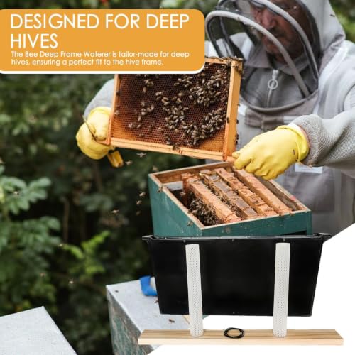 Bee Water Feeder 3.5L Bee Feeding Tool | Beekeeping Water Dispenser for Beekeeping, Apiary, Beehive, Hive, Honey, Feeding, Food - color: Black