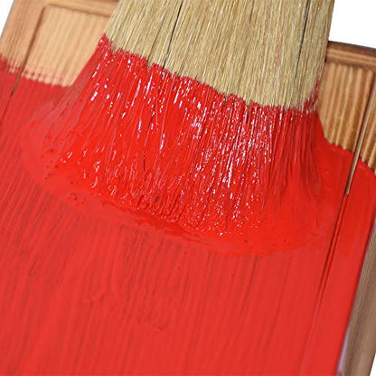 Chalk and Wax Paint Brush, Large 2-in-1 Round Natural Bristles Painting Tool for DIY Furniture, Stencils, Home Decor, Wood Projects, Wax Finishing