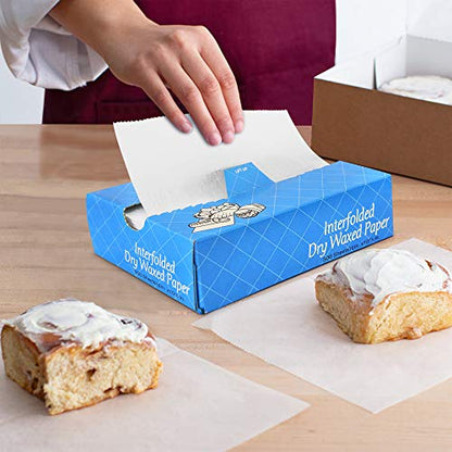 Fit Meal Prep 1000 Sheets 10 x 10.75” Dry Wax Paper Sheets for Food, Greaseproof Sandwich Wrapping, Interfolded Deli Wax Paper for Fries, Burgers, Food Basket, Made in USA - size: 10 x 10.75"