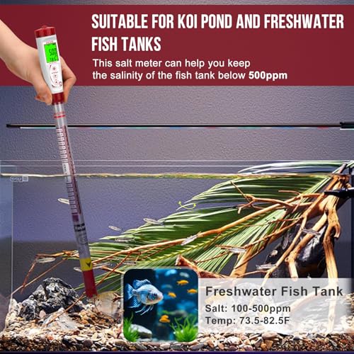 Salt Tester with Long Probe and pH Meter for Food