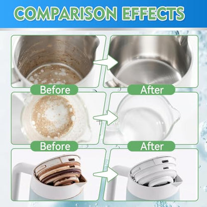 Kettle Descaler Tablet, Kettle Cleaner Remove Hard Water & Mineral Buildup, Hardwater Stains, Citric Acid for Cleaning & Descaling Water Distillers, Boilers, Limescale Remover For Kettles