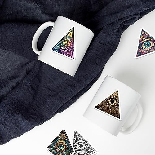 Yoksas 50Pcs Eye of Providence Stickers - Waterproof Vinyl Mysterious All Seeing Eye Aldults Stickers for Laptops,Water Bottles,Scrapbooking,Journals,Bumper - color: All Seeing Eye