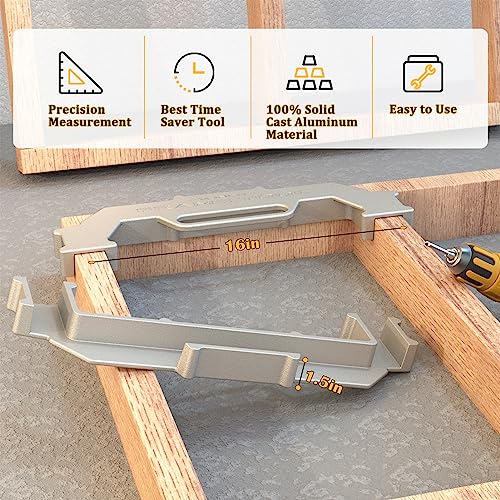 Framing Tools,16 Inch On-Center Stud Layout Tool,100% Cast Aluminum Framing Spacing Tool,Premium Wall Stud Framing Tool,Precision Measurement Jig Tool For Framing Wall - size: 1 Pack